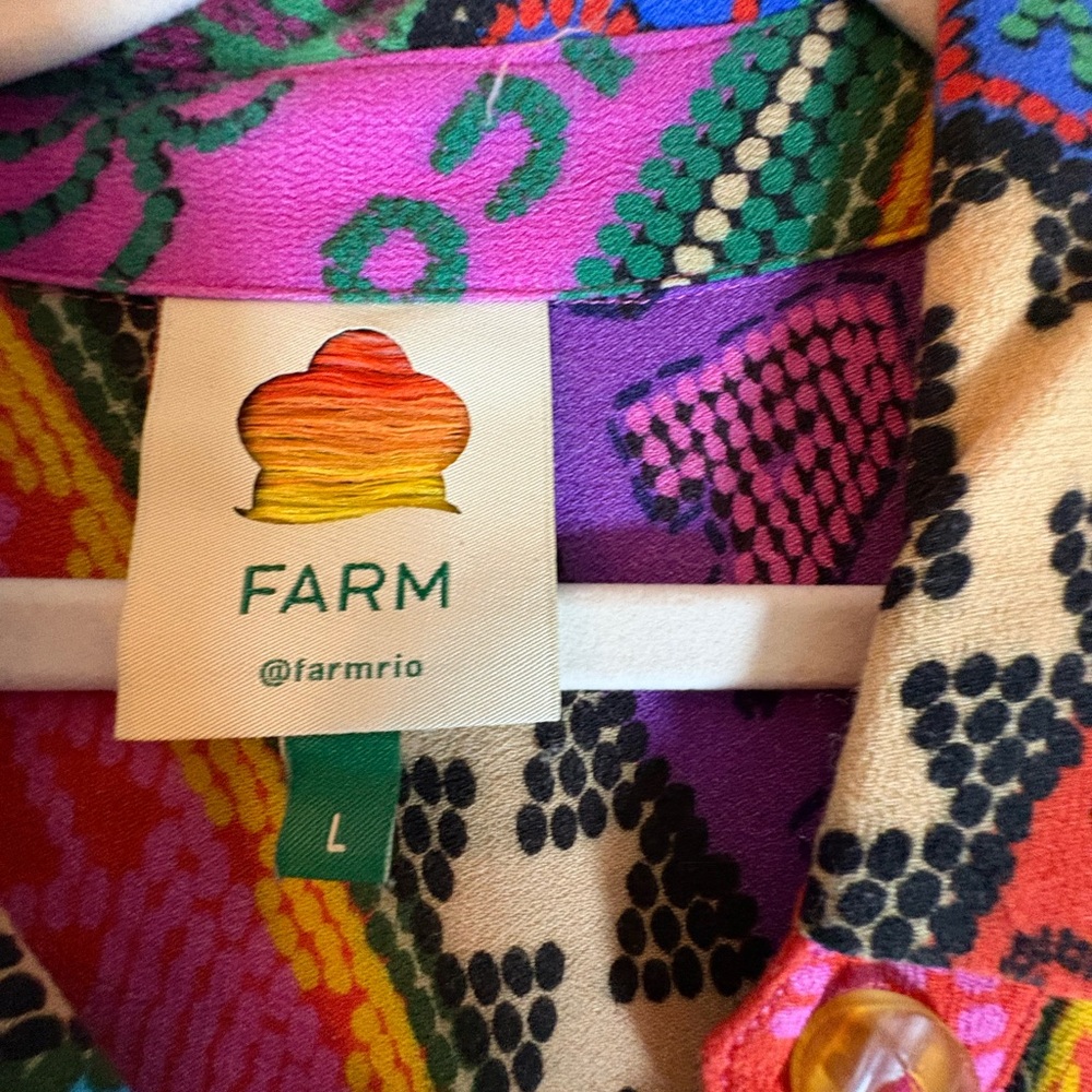 Vintage FARM Rio Multicolor Patchwork Jumpsuit- Mid 2010 - Picture 5 of 5